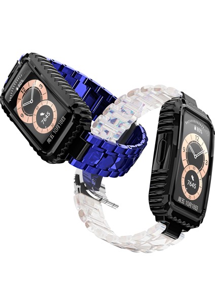 Huawei Band 6 / Honor Band 6 İçin Paslanmaz Çelik Kordonlu Saat Şeffaf (Yurt Dışından) indirimleri