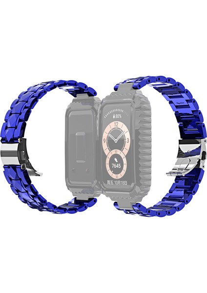Huawei Band 6 / Honor Band 6 İçin Paslanmaz Çelik Kordonlu Saat (Yurt Dışından)