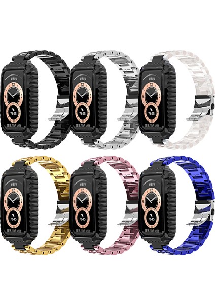 Huawei Band 6 / Honor Band 6 İçin Paslanmaz Çelik Kordonlu Saat (Yurt Dışından) modelleri