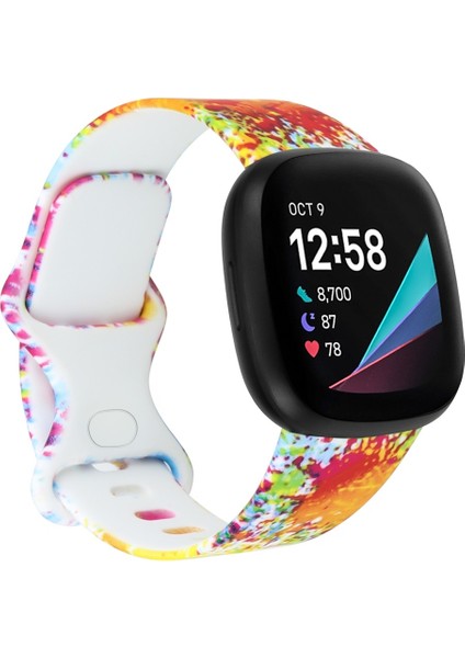 Fitbit Versa 3 Baskı Kordonlu Saat İçin, Boyut: L (Yurt Dışından) indirimleri