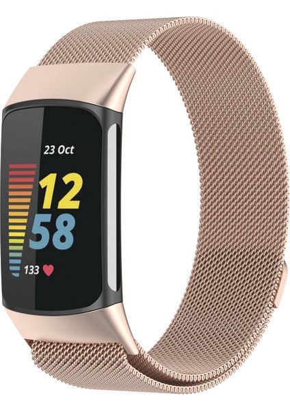 Fitbit Charge 5 İçin Milano Manyetik Metal Kayış (Yurt Dışından)