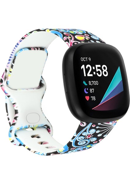 Fitbit Versa 3 Baskı Kordonlu Saat İçin, Boyut: L (Yurt Dışından) indirimleri