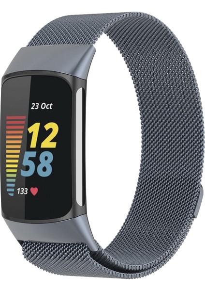 Fitbit Charge 5 İçin Milano Manyetik Metal Kayış Renk (Yurt Dışından)