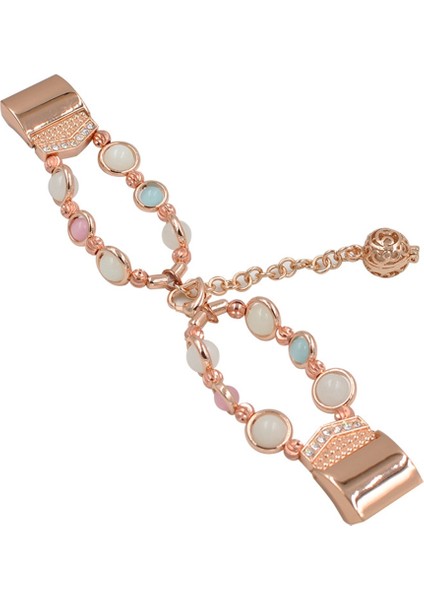 Fitbit Charge 5 İçin Akik Işıklı Boncuk Kordonlu Saat Gümüş Rengi (Yurt Dışından) fiyatları