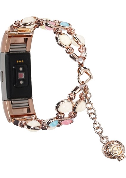 Fitbit Charge 5 İçin Akik Işıklı Boncuk Kordonlu Saat Gümüş Rengi (Yurt Dışından) fırsatları