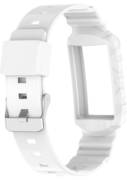 Fitbit Charge 4 İçin Silikon Tek Vücut Zırhı Saat Kayışı Şeffaf (Yurt Dışından)