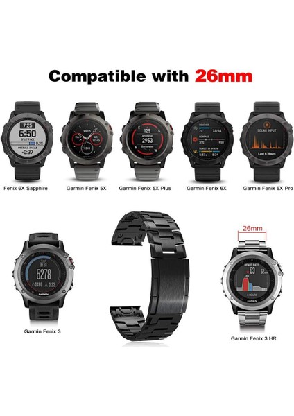 Garmin Fenix 6 İçin 22 mm. Titanyum Alaşımlı Kordonlu Saat Gümüş Rengi (Yurt Dışından) indirimleri