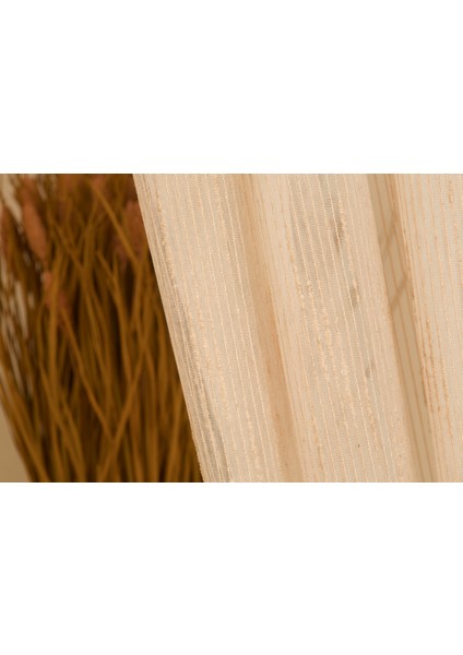 Çizgili Şantuklu Keten Tül Buğday 1-3 Sık Pile 300x260 modelleri