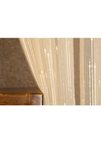 Keten Tül Simli Krem 1-2,5 Orta Sık Pile 300x260
