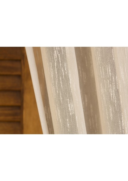 Viskonlu Şantuklu Tül Şampanya 1-2,5 Orta Sık Pile 250x260