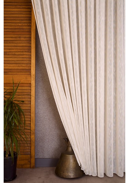 Viskonlu Şantuklu Tül Şampanya 1-2 Seyrek Pile 300x260