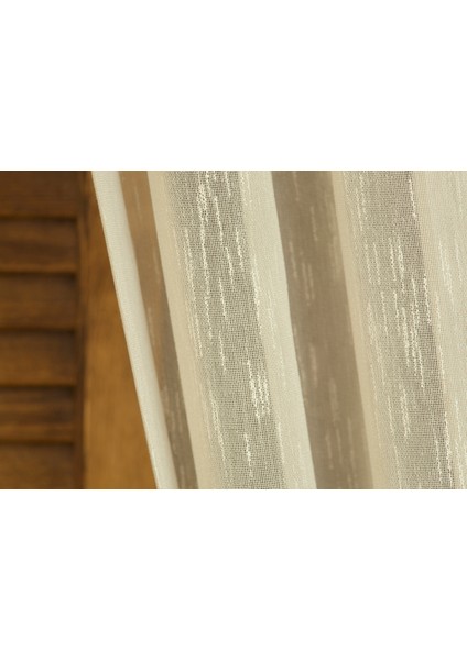 Viskonlu Şantuklu Tül Kum Beji 1-3 Sık Pile 400x260