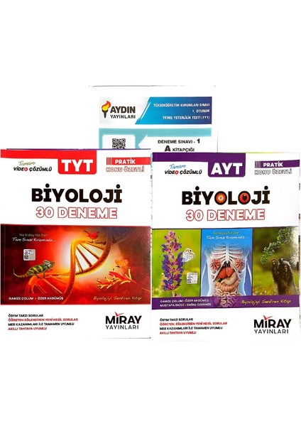 TYT-AYT Biyoloji Deneme - Aydın Yayınları Denemeli