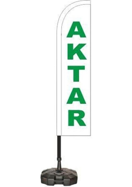 Aktar Temalı Yeşil Renkli Yelken Bayrak