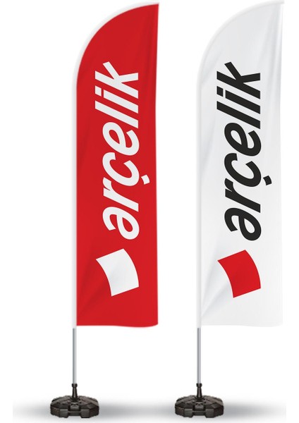 Arcelik Reklam Yönlendirme ve Tanıtım Yelken Bayragı 2li