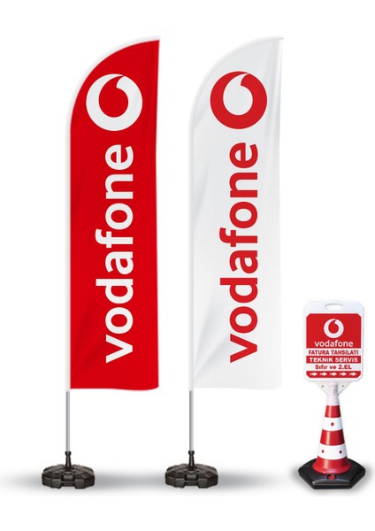 Vodafone Reklam Yönlendirme Tanıtım Yelken Bayragı ve Kücük Duba