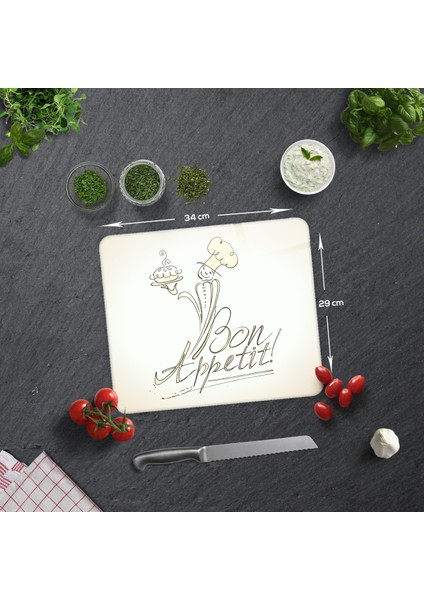 Cam Kesme Tahtası - Cam Kesme Tablası | Bon Appetit - Şef | 29cm x 34cm fiyatları