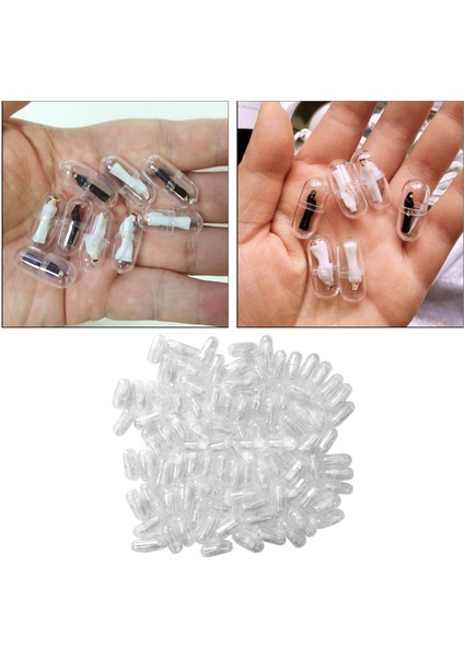 100X Kapsül Kabuk Villain Hap Şişe Kapsül Figürinler Dıy Aksesuarları Beyaz (Yurt Dışından) modelleri