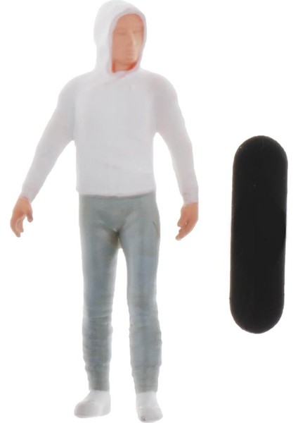 1/64 Patenci Çocuk Kaykay Reçine Zanaat Modeli Sahne Için Dıy Aksesuarları Beyaz (Yurt Dışından) fiyatları
