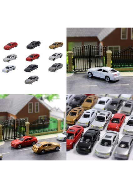 10 Adet Ho Ölçekli Model Araba 1/75 Bina Tren Manzara Mimarisi Modeli (Yurt Dışından)