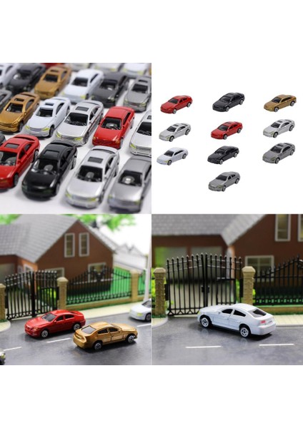 10 Adet Ho Ölçekli Model Araba 1/75 Bina Tren Manzara Mimarisi Modeli (Yurt Dışından)