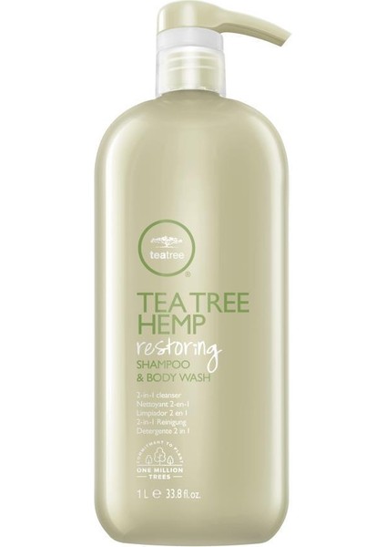 Tea Tree Hemp Restoring Shampoo & Body Wash 1000 ml