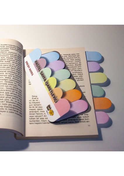 Pastel Renkli Kitap Sayfa Işaretleyici Ayraç 6 Renkli modelleri