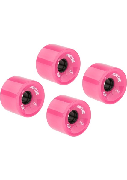 Kaykay Tekerlekleri, 5.1 cm Kalın Pu Yol Paten Uzun Kurulu Tekerlek Yüksek Mukavemetli Tekerlekler Kaykay Bakım Rulo Tekerlekler 78A Sertlik - Pembe (Yurt Dışından)