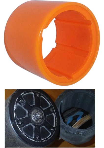 Kaykay Motor Lastik Cilt Fırçasız Hub Motor Pu Kapak Yedek Parçalar 70MM 70MM Turuncu (Yurt Dışından)