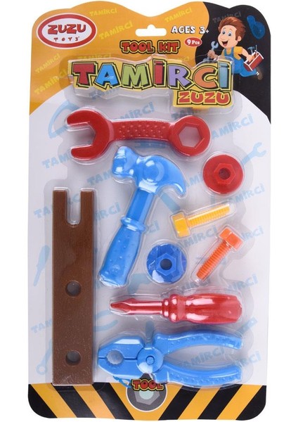 Zuzu Toys 9 Parça Tamirci Seti Kartela