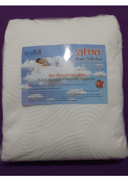 Sıvı Geçirmez Alez 180 x 200 cm Fitted