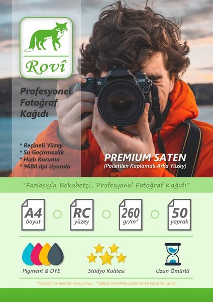 Rapunzel Satin Fotoğraf Kağıdı - 260gsm - 50yp - A4