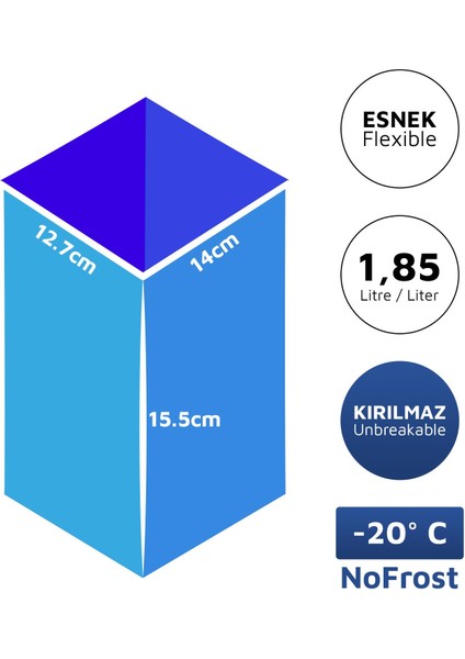 Alaska Nofrost Saklama Kabı 1,85 Litre Mavi fırsatları