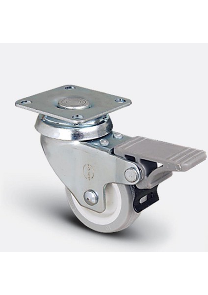 Emes EP01 Zkc 75F Döner Tablalı Frenli Gri Teker 75X25 mm 50 kg