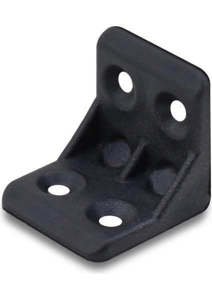Mobilya Eşya Dolap Köşebent Bağlantı Sabitleme Sabitleyici L Gönye 25x25x25 Mm Siyah (10 ADET)