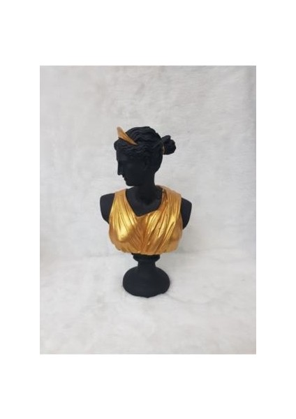 Altın Elbiseli Siyah Diana Biblo