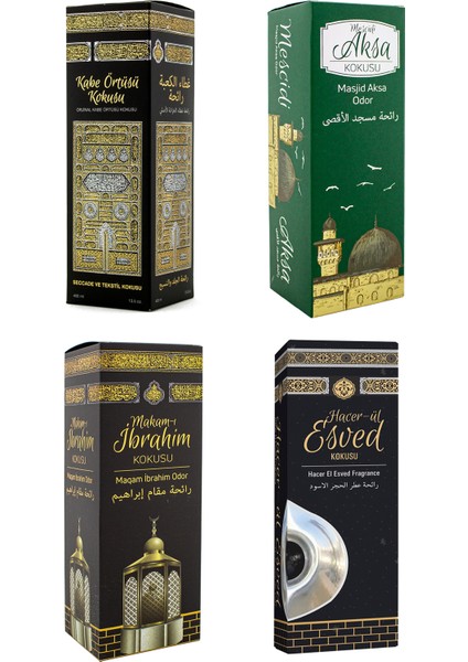 Kabe Örtüsü Kokusu Mescidi Aksa Kokusu Makamı Ibrahim Kokusu ve Hacerül Esved Kokusu Sprey 400 Ml.