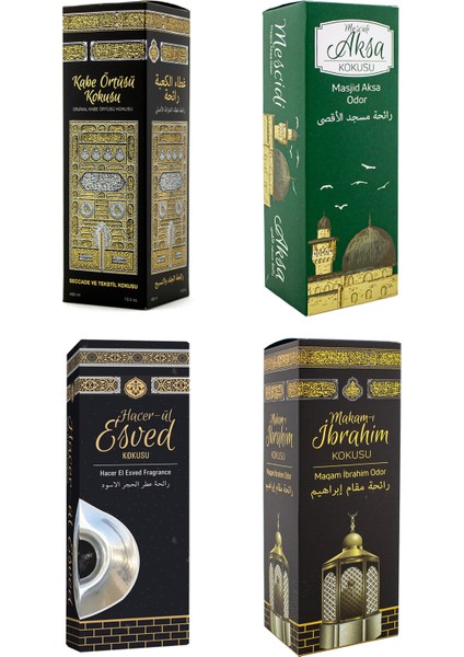 Kabe Örtüsü Kokusu Mescidi Aksa Kokusu Hacerül Esved Kokusu ve Makamı Ibrahim Kokusu Sprey 400 Ml.