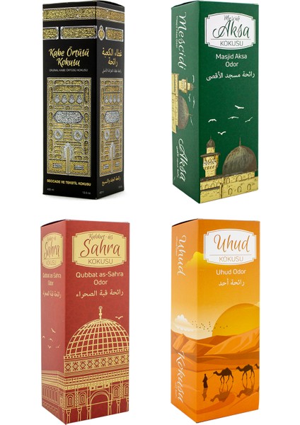 Kabe Örtüsü Kokusu Mescidi Aksa Kokusu Kubbetül Sahra Kokusu ve Uhud Kokusu Sprey 400 Ml.
