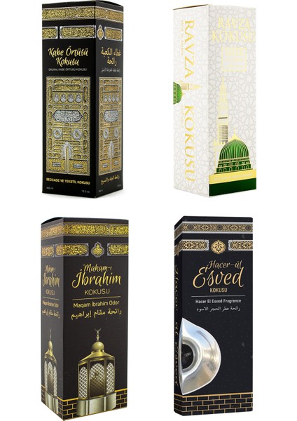 Kabe Örtüsü Kokusu Medine Ravza Kokusu Makamı Ibrahim Kokusu ve Hacerül Esved Kokusu Sprey 400 Ml.