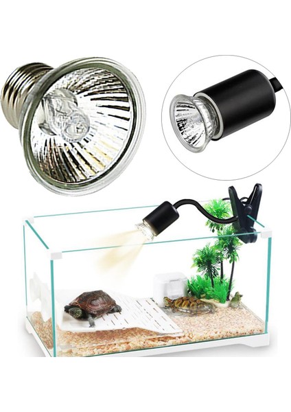 F Fityle Kaplumbağa Basınç Lambası, Uva Uvb Ampul, Isı Spot Sürüngen Işık Akvaryum 25W Ampuller (Yurt Dışından)