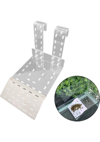 F Fityle Kaplumbağa Rampa Tırmanma Balık Tankı Sucul Hayvanlar Kaplumbağa Basteng Platformu 15 x 21.3 cm (Yurt Dışından)