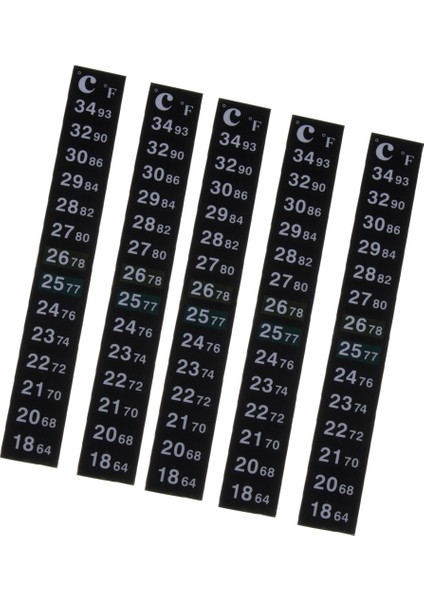 5 Adet Yapışkanlı Şerit Sticker Akvaryum Için Stick Thermometer (Yurt Dışından)