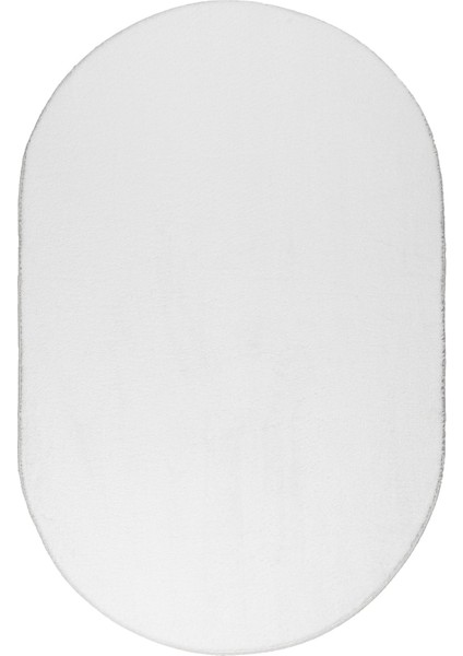 Oval Comfort Puffy Ponpon Saçaksız Peluş Halı Beyaz fiyatları