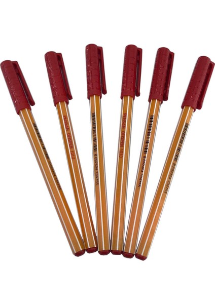 Pensan Ofispen Kırmızı Tükenmez Kalem 6’lı