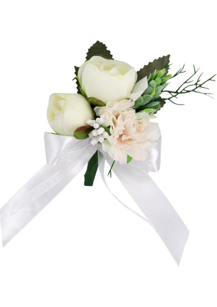 Düğün Damat Gelin Yapay Çiçek Korsaj Broş Pin Avrupa Retro (Yurt Dışından)