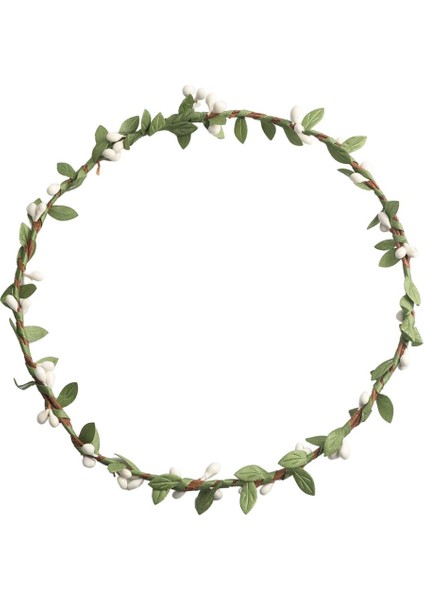 Bohemian Çiçek Yaprakları Garland Alnına Saç Bandı Plaj Çelenk Beyaz (Yurt Dışından)