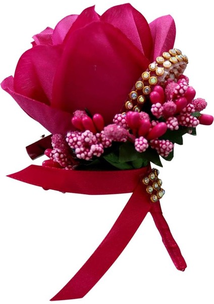 Gelin Nedime Damat Sahte Ipek Gül Çiçek Broş Pin Düğün Dekor Kırmızı Gül Kırmızı (Yurt Dışından) fırsatları