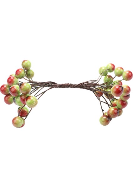 200 Parça Yapay Köpük Holly Berry Çiçek Inci Çift Kafa Dekor Yeşil (Yurt Dışından) fiyatları