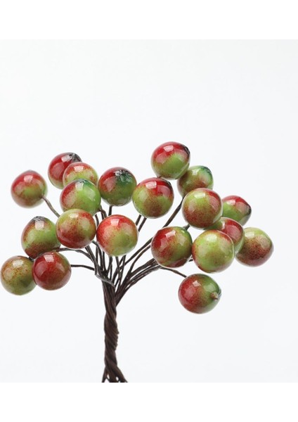 200 Parça Yapay Köpük Holly Berry Çiçek Inci Çift Kafa Dekor Yeşil (Yurt Dışından) fırsatları